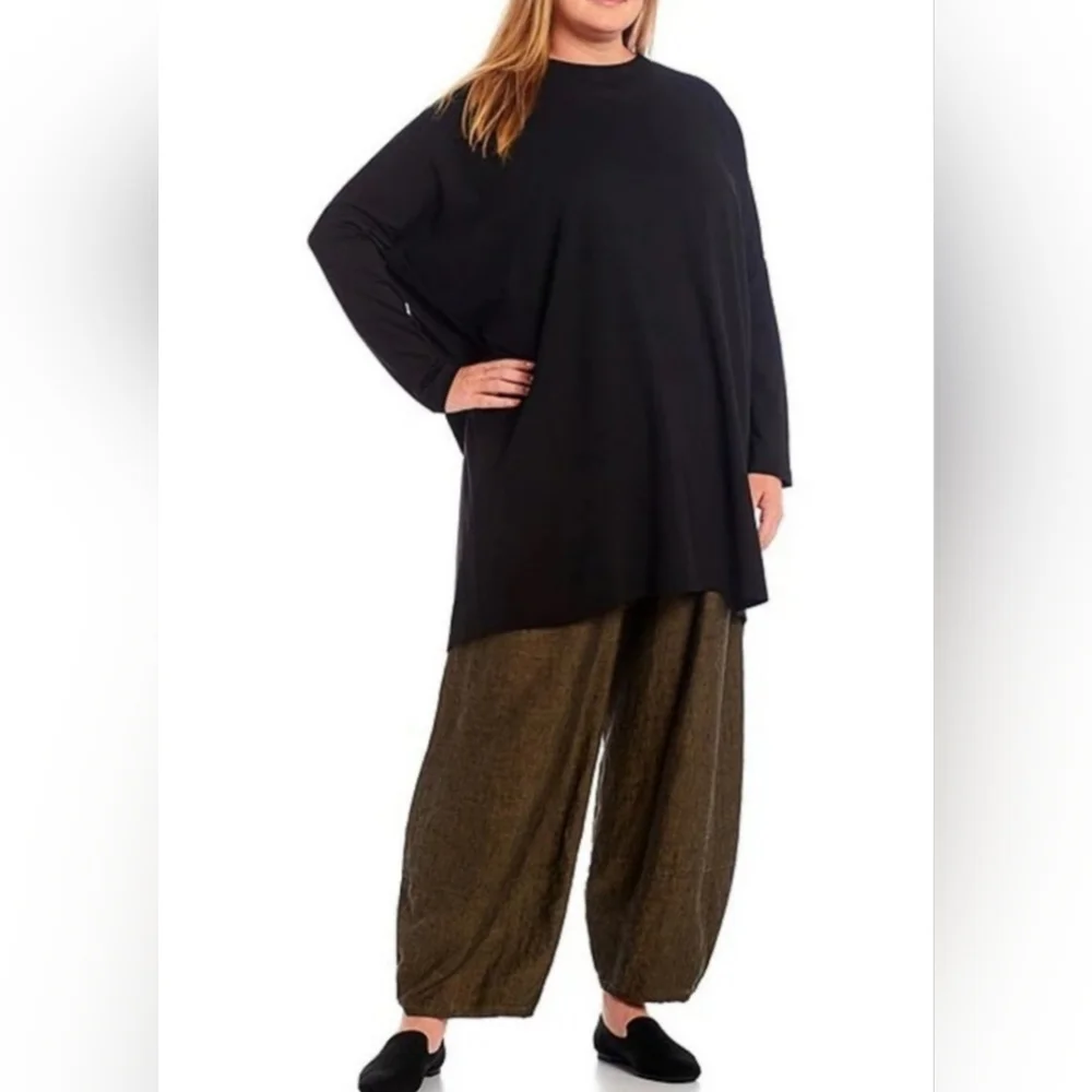 Bryn WALKER Damien Tunic Dress Long Shirt BLACK X LARGE Versatile NEW $168 USA - Picture 1 of 5